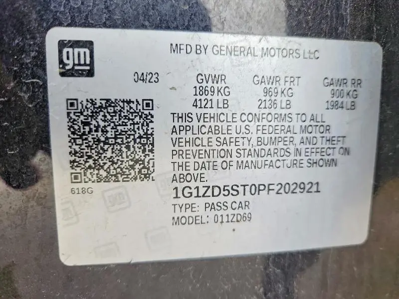 2023 CHEVROLET MALIBU LT  