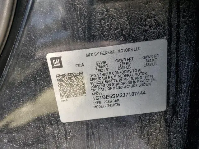 2018 CHEVROLET CRUZE LT  