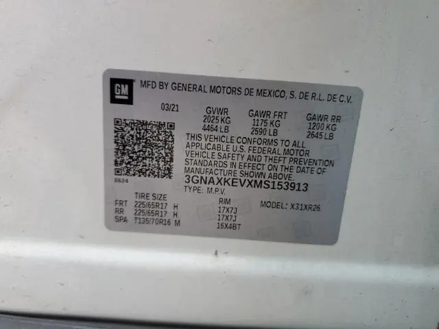 2021 CHEVROLET EQUINOX LT  