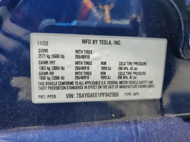 2023 TESLA MODEL Y   