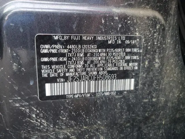 2015 SUBARU FORESTER 2.5I  