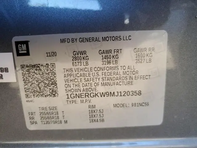 2021 CHEVROLET TRAVERSE LT  