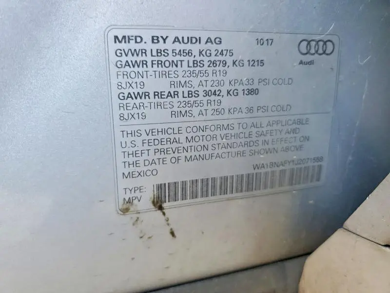2018 AUDI Q5 PREMIUM PLUS  