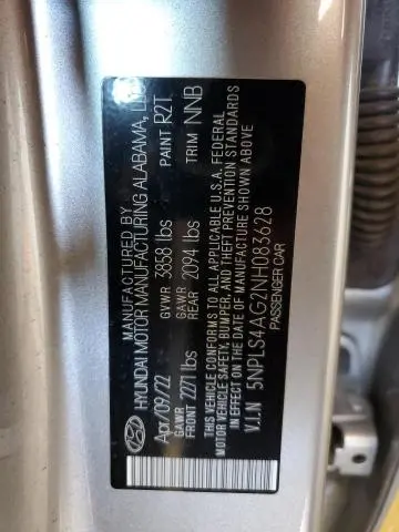 2022 HYUNDAI ELANTRA SEL