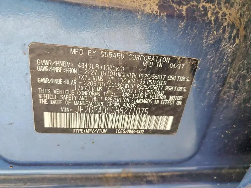 2017 SUBARU CROSSTREK PREMIUM  