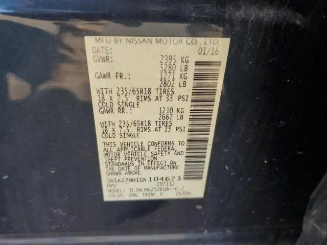 2016 NISSAN MURANO S  