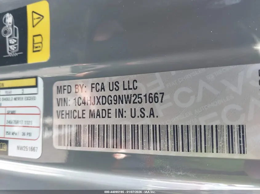 2022 JEEP WRANGLER UNLIMITED SPORT S 4X4