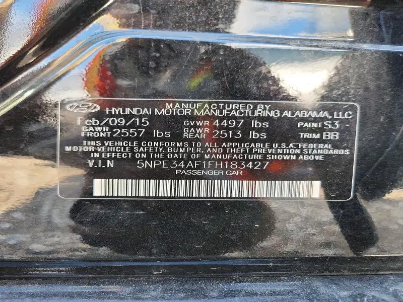 2015 HYUNDAI SONATA LIMITED  