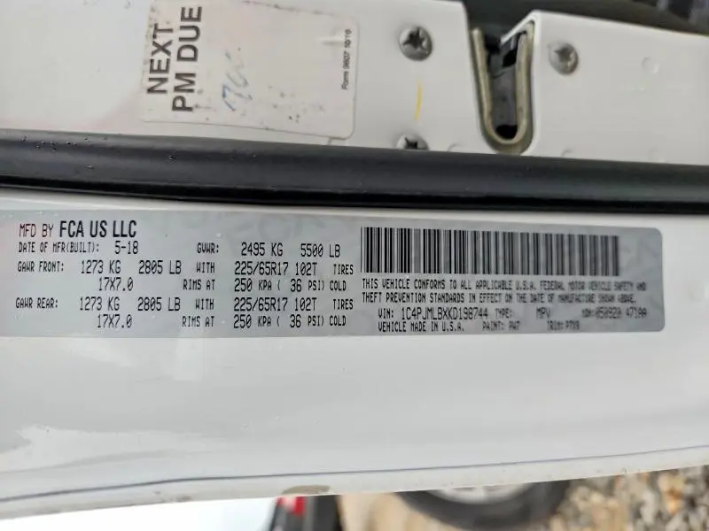 2019 JEEP CHEROKEE LATITUDE PLUS  