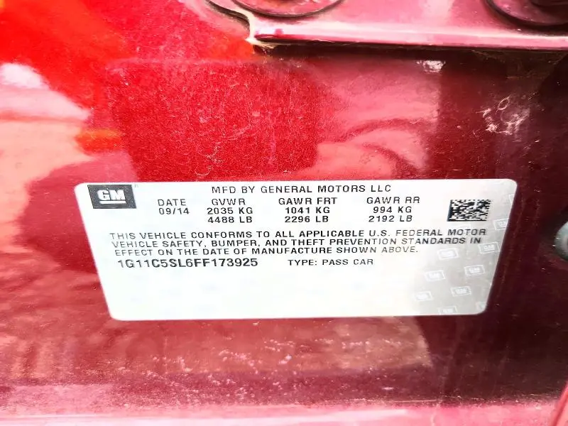2015 CHEVROLET MALIBU 1LT  