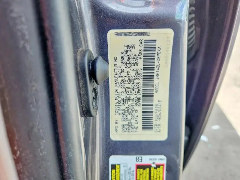 2013 TOYOTA COROLLA L  
