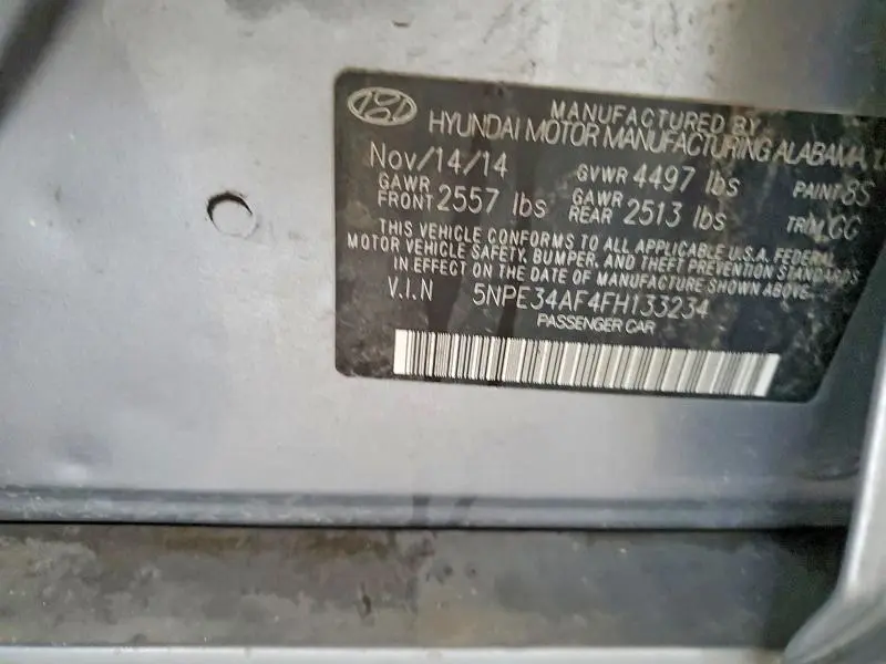 2015 HYUNDAI SONATA LIMITED  