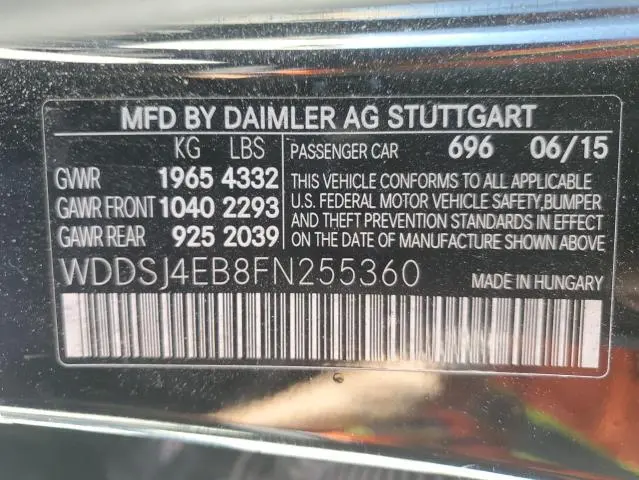 2015 MERCEDES-BENZ CLA 250  