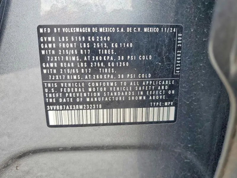 2024 VOLKSWAGEN TIGUAN S  