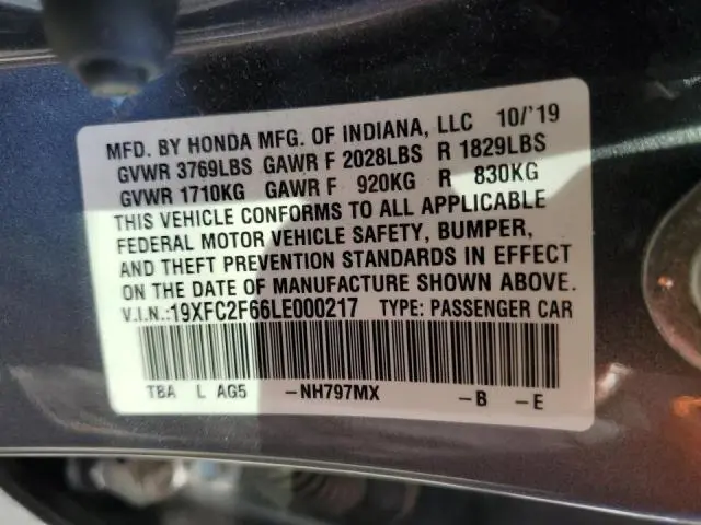 2020 HONDA CIVIC LX  