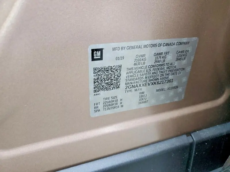 2019 CHEVROLET EQUINOX PREMIER  