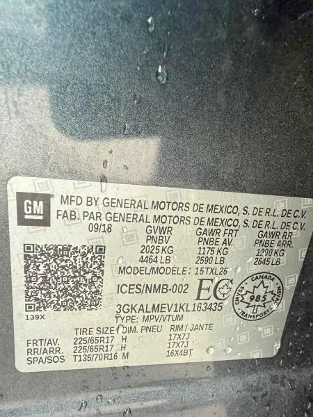 2019 GMC TERRAIN SLE  