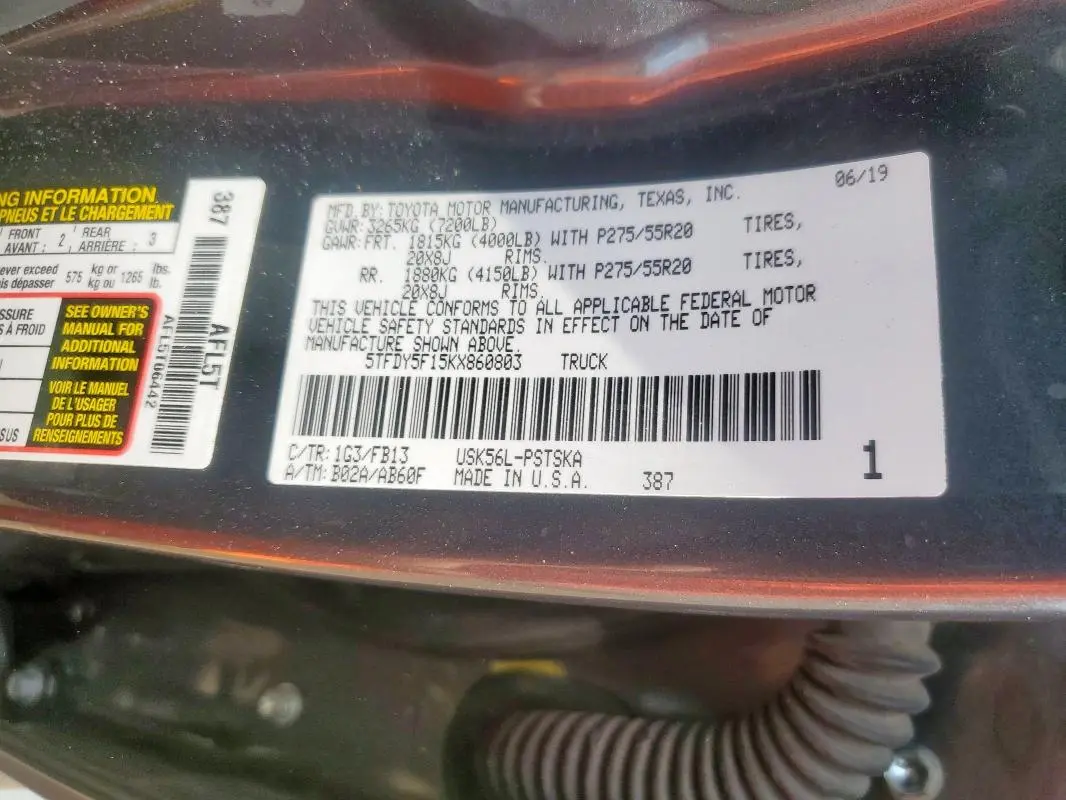 2019 TOYOTA TUNDRA CREWMAX SR5  