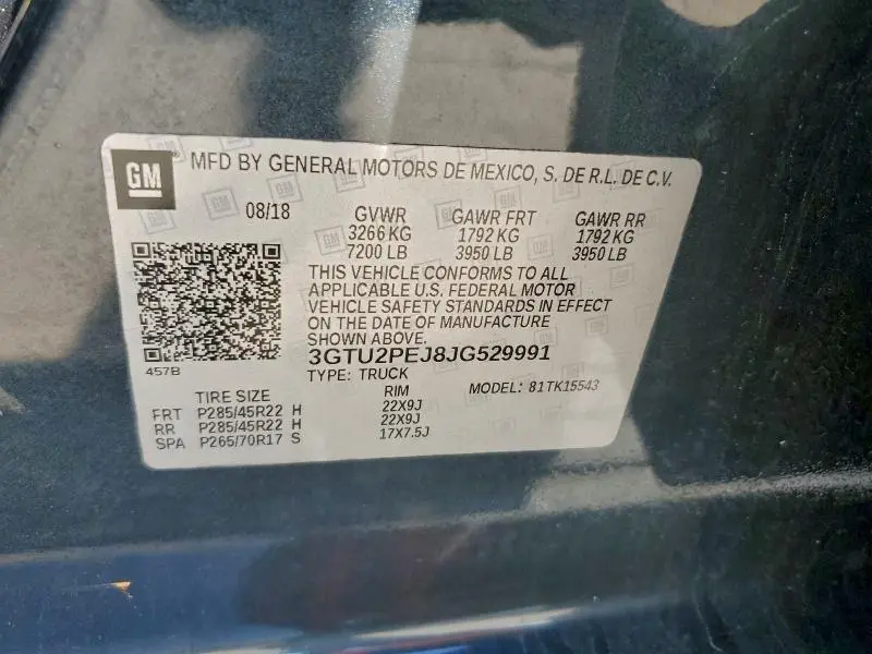 2018 GMC SIERRA K1500 DENALI  