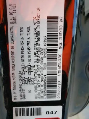 2022 TOYOTA TACOMA ACCESS CAB  