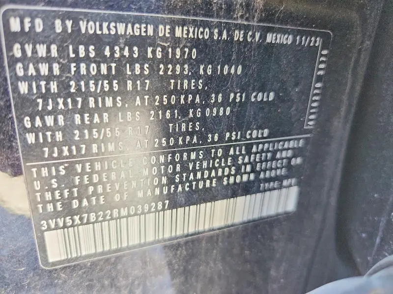 2024 VOLKSWAGEN TAOS S  