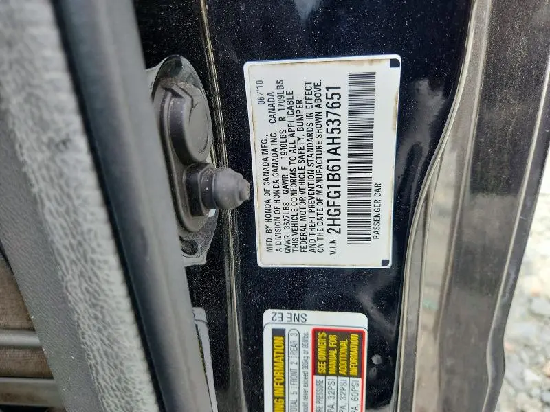 2010 HONDA CIVIC LX  
