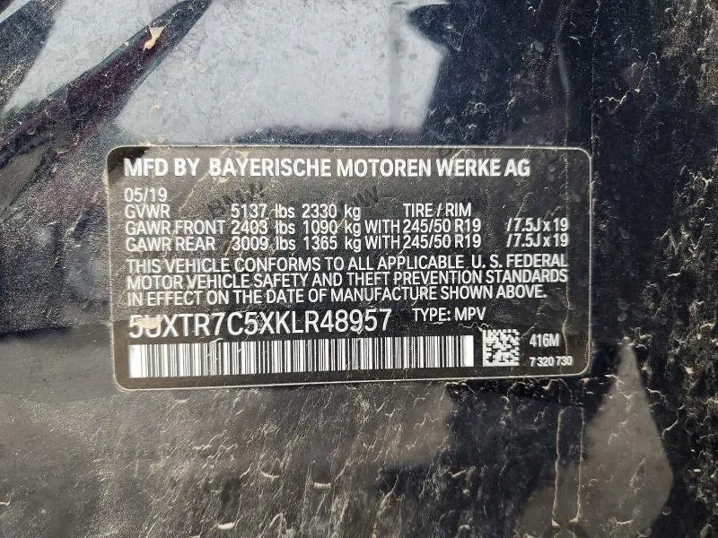 2019 BMW X3 3.0I  