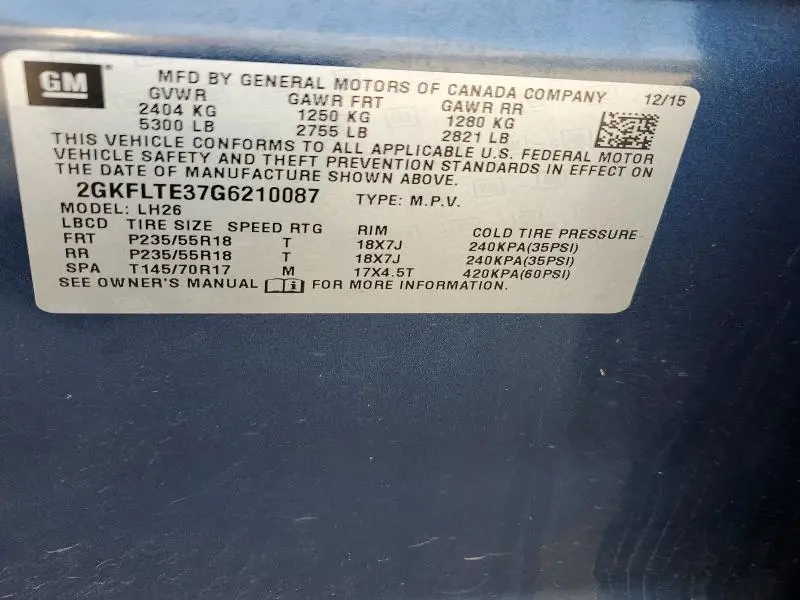 2016 GMC TERRAIN SLE  