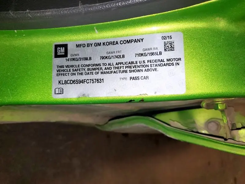 2015 CHEVROLET SPARK 1LT  