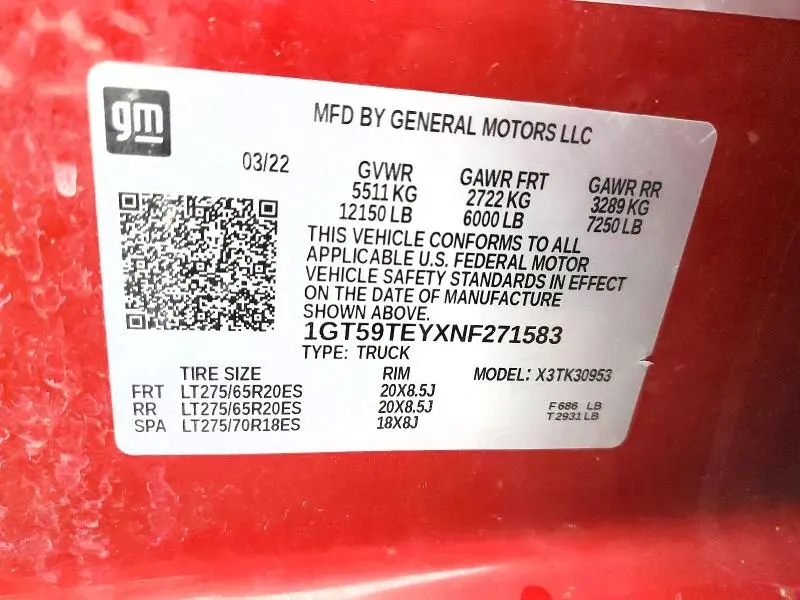 2022 GMC SIERRA K3500 SLE  
