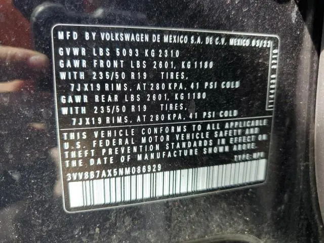 2022 VOLKSWAGEN TIGUAN SE R-LINE BLACK  