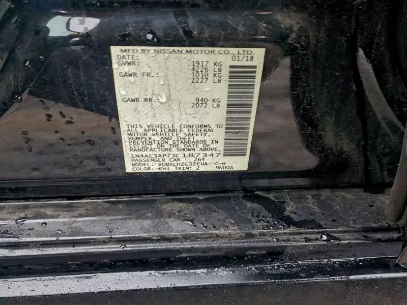 2018 NISSAN ALTIMA 2.5  