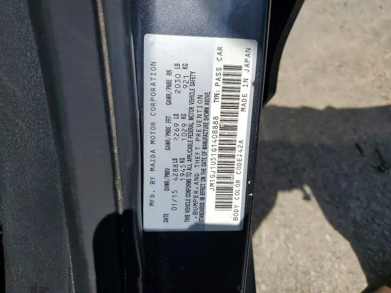 2016 MAZDA 6 SPORT  