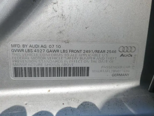 2011 AUDI A4 PREMIUM PLUS  