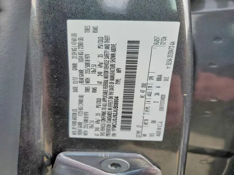 2018 FORD ESCAPE TITANIUM  