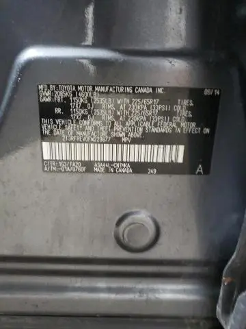 2015 TOYOTA RAV4 XLE