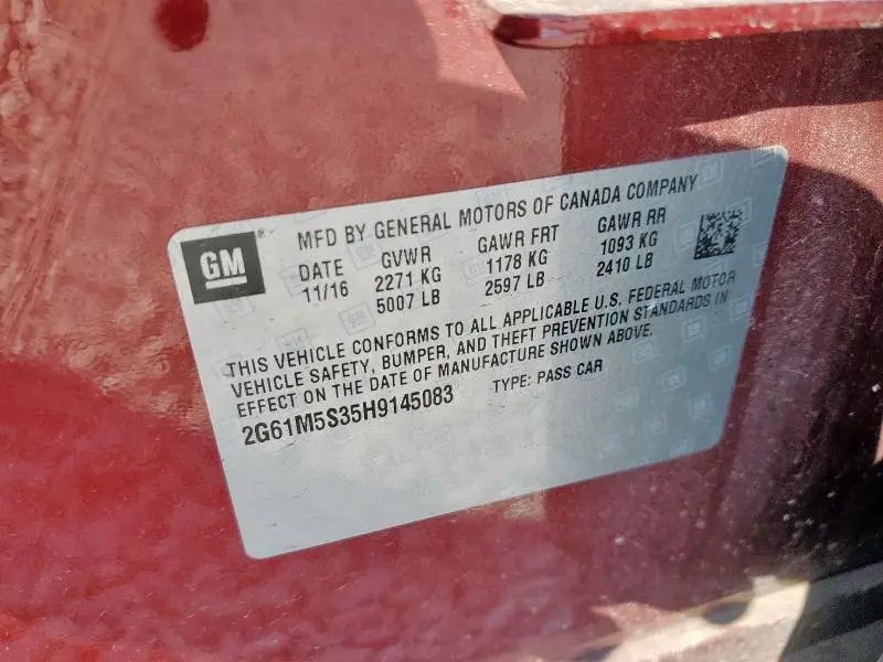 2017 CADILLAC XTS LUXURY  