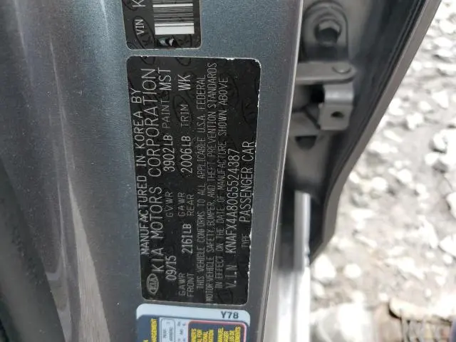 2016 KIA FORTE EX  