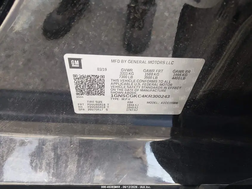 2019 CHEVROLET SUBURBAN LS