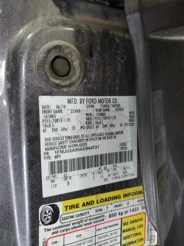 2010 FORD EXPEDITION LIMITED  