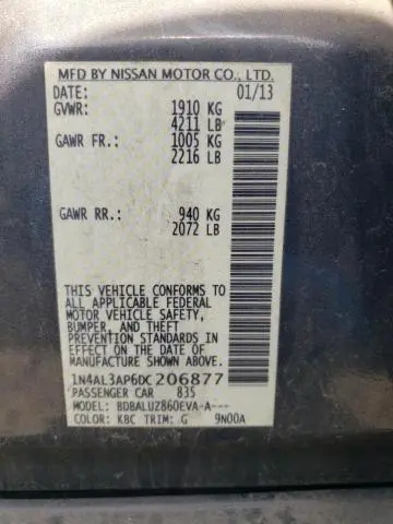 2013 NISSAN ALTIMA 2.5  