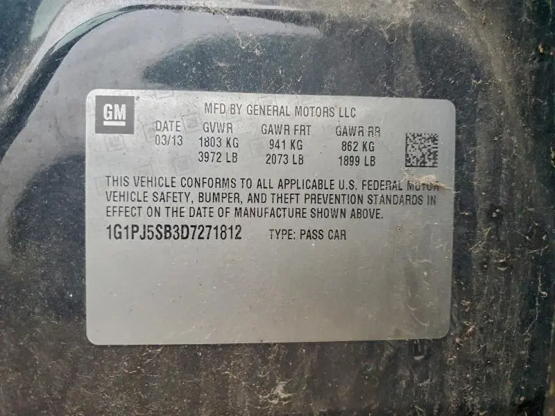 2013 CHEVROLET CRUZE ECO  