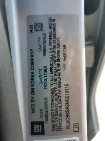 2022 CHEVROLET SPARK LS  