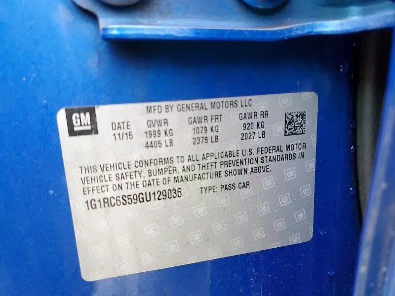 2016 CHEVROLET VOLT LT  