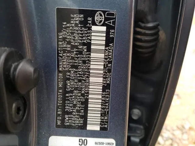 2015 TOYOTA COROLLA L  