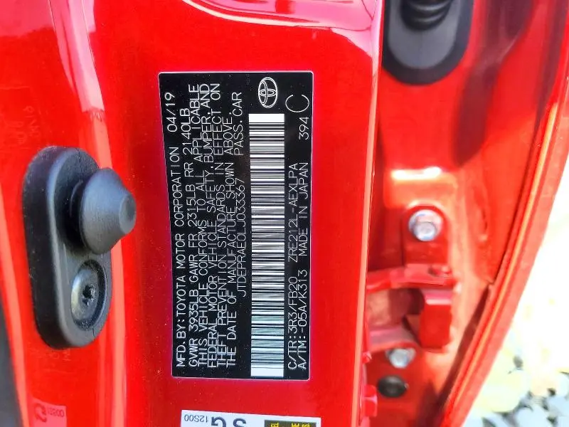 2020 TOYOTA COROLLA LE  