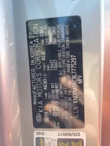 2020 KIA SPORTAGE LX  