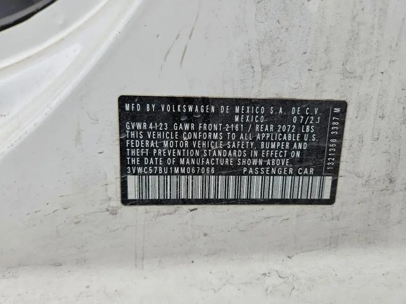 2021 VOLKSWAGEN JETTA S  