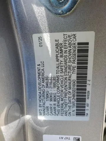 2025 HONDA CIVIC SPORT  