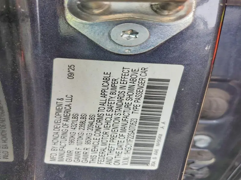 2025 HONDA ACCORD LX  
